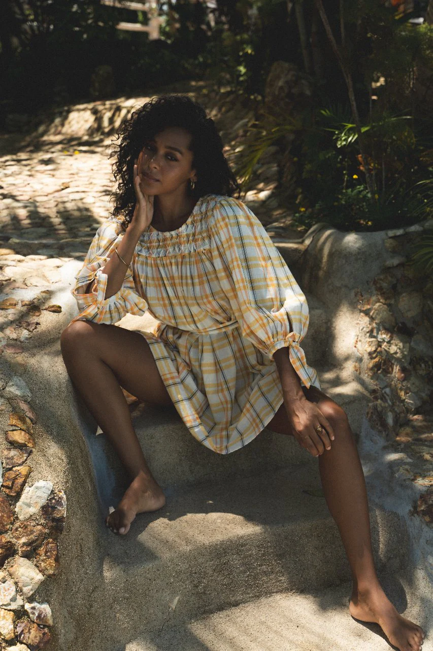 Freya Dress ~ Honeycomb Plaid - Image 7