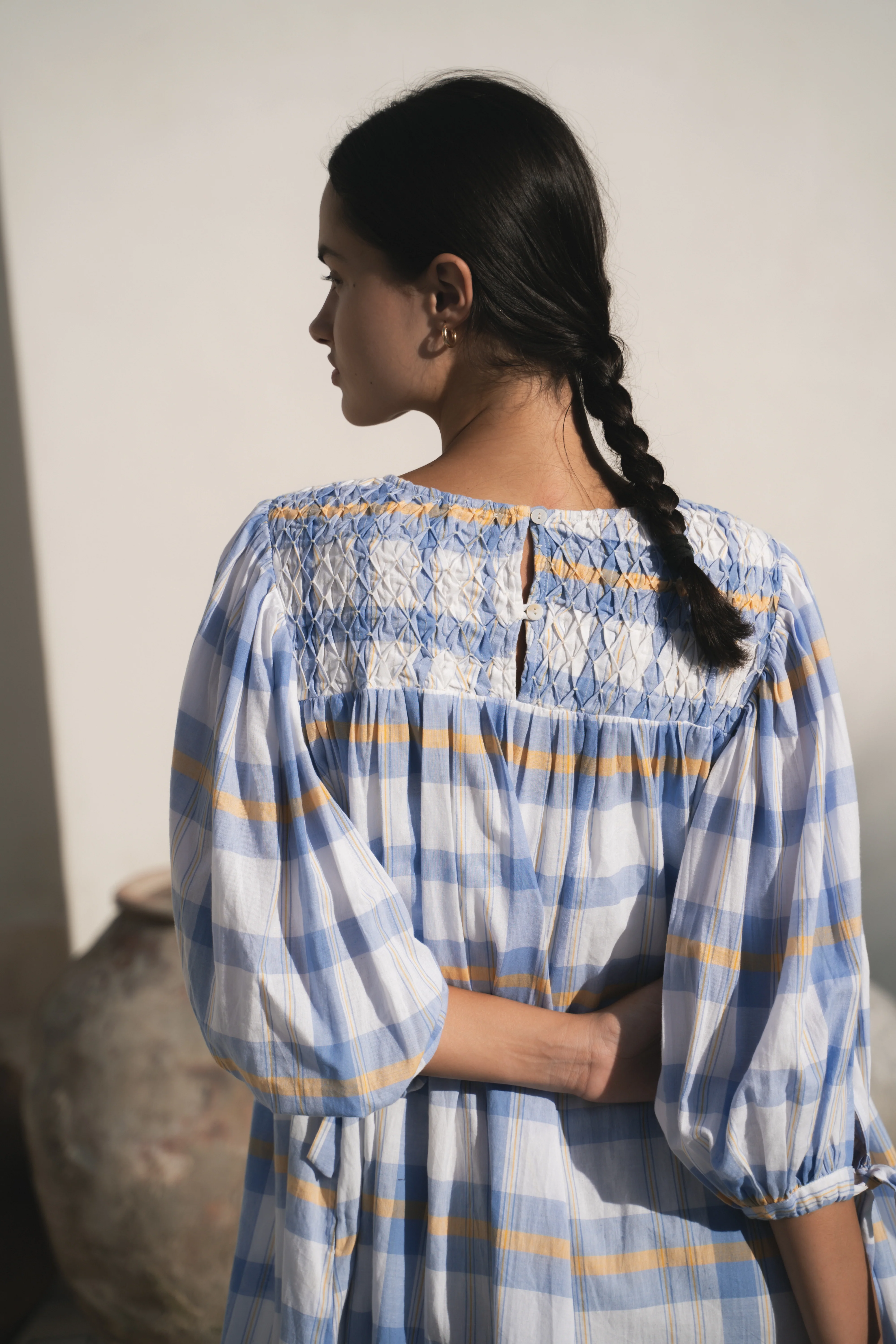 Freya Dress ~ Periwinkle Blue Plaid - Image 3