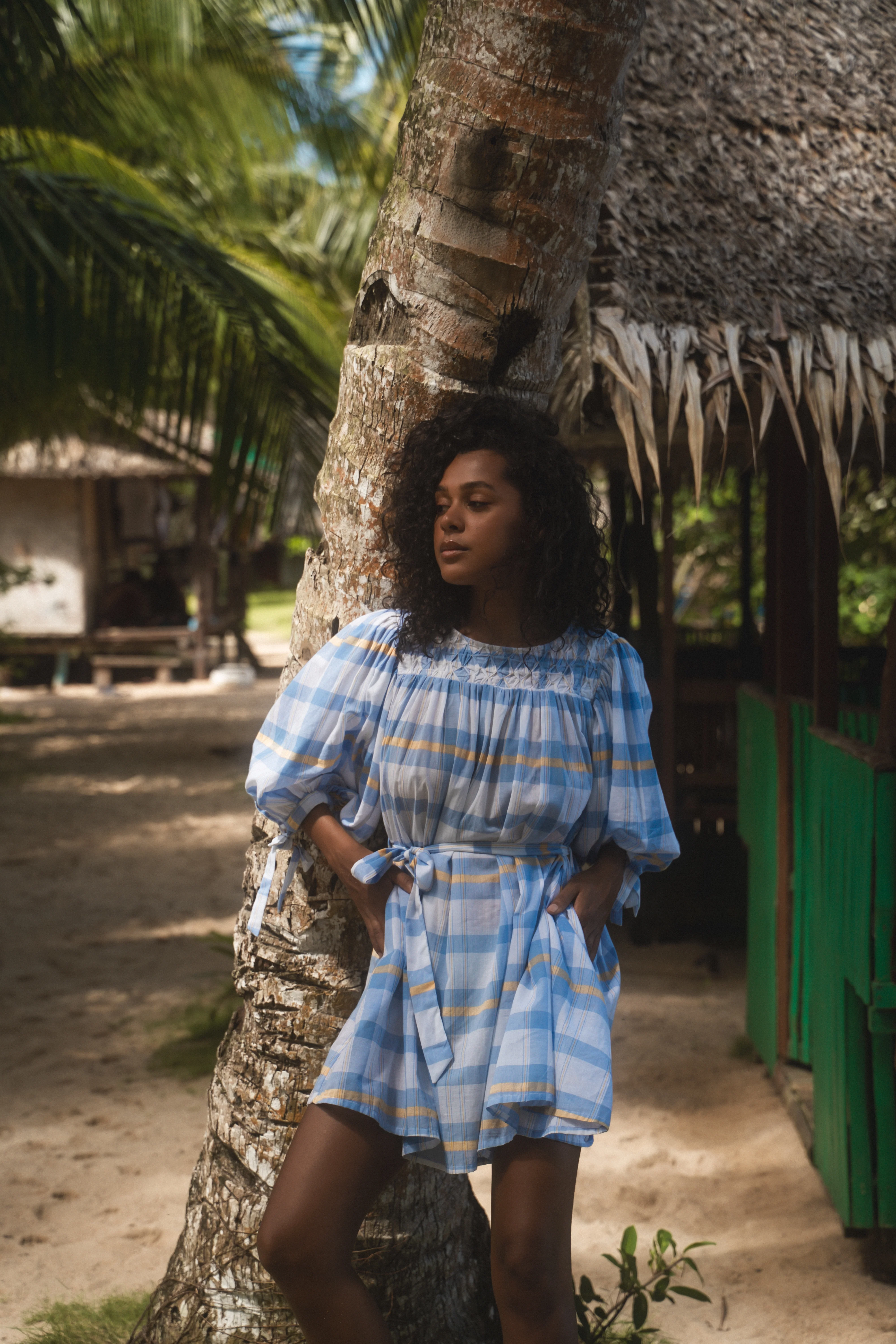 Freya Dress ~ Periwinkle Blue Plaid - Image 4