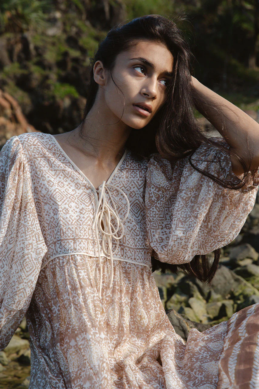 Jasmine Midi Dress - Shell - Image 3