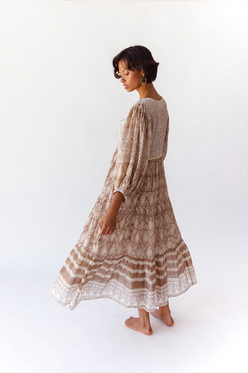 Jasmine Midi Dress - Shell - Image 6