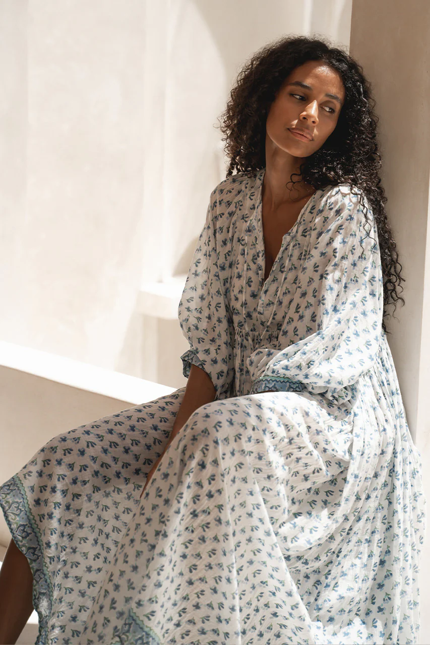 Kyra Maxi Dress ~  Azure - Image 4