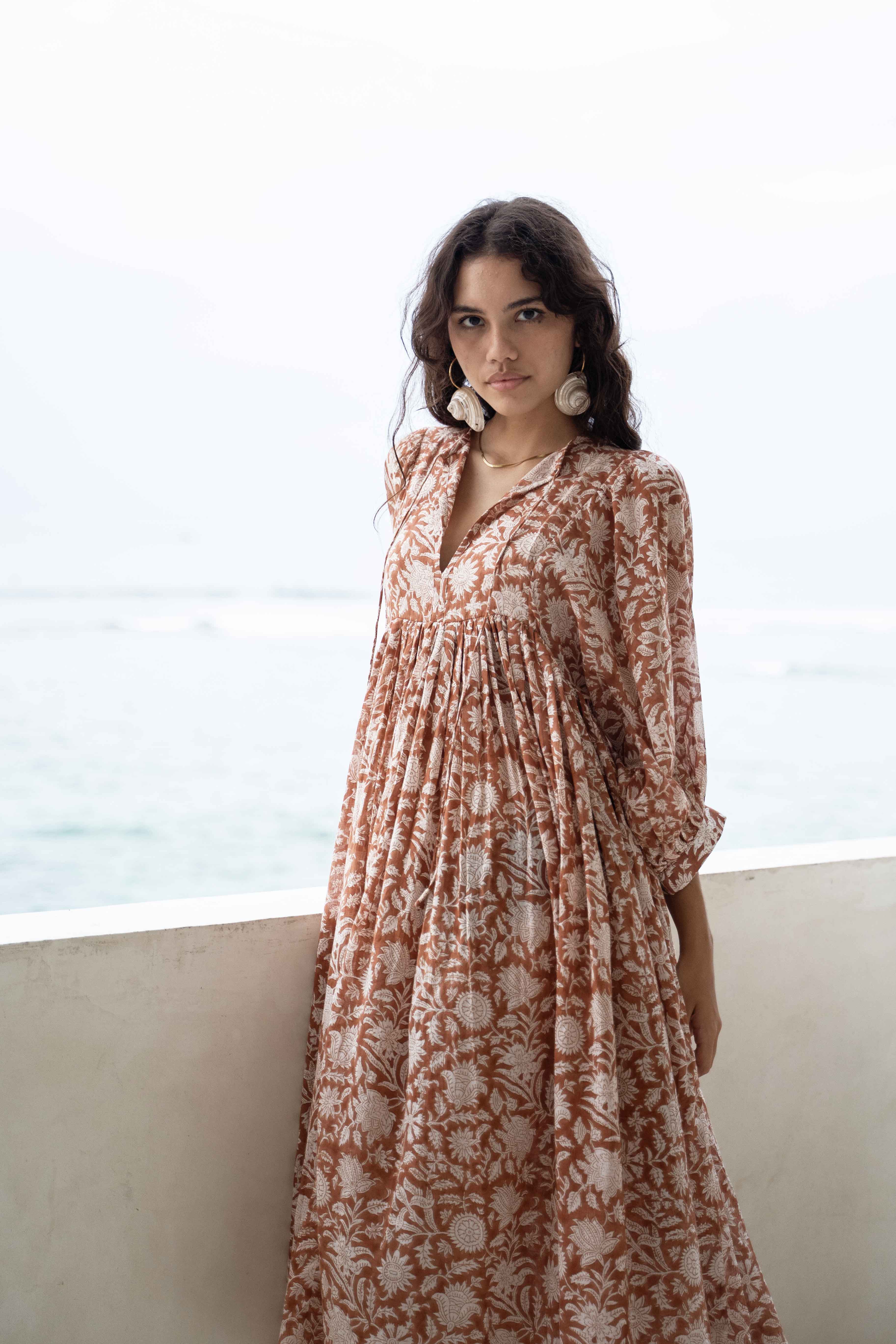 Kyra Midi Dress ~ Caramel - Image 4