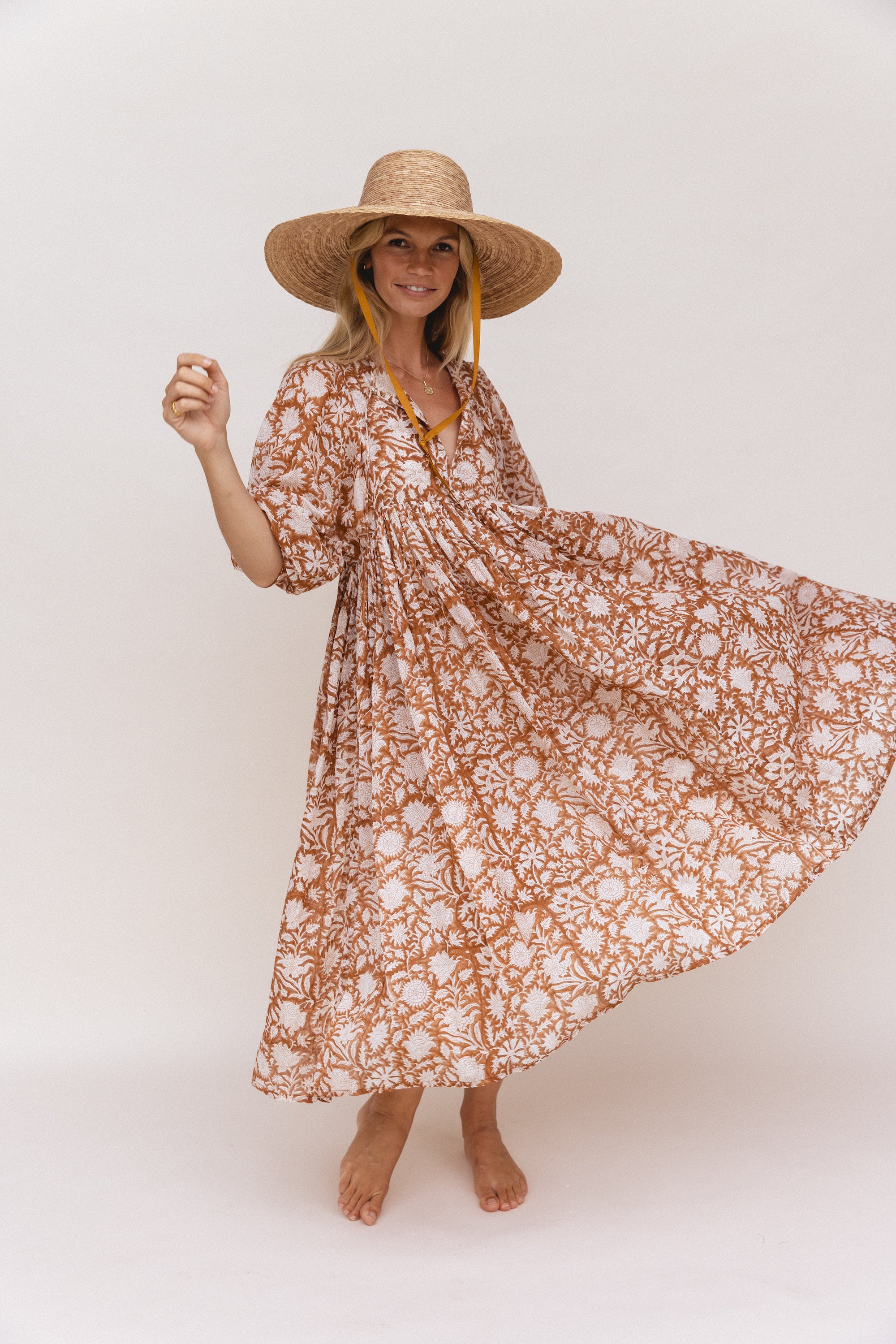 Kyra Midi Dress ~ Caramel - Image 8