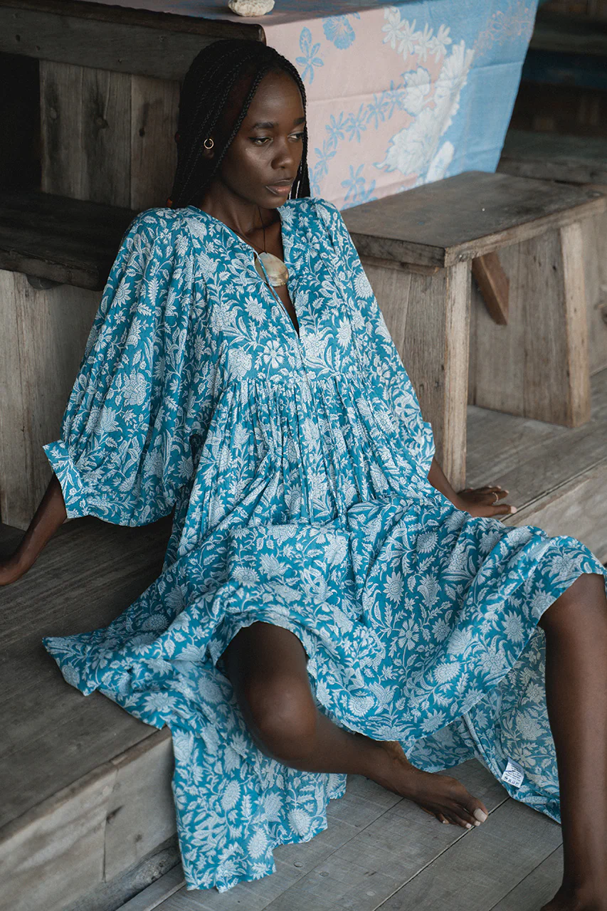 Kyra Midi Dress ~ Ocean Blue - Image 5