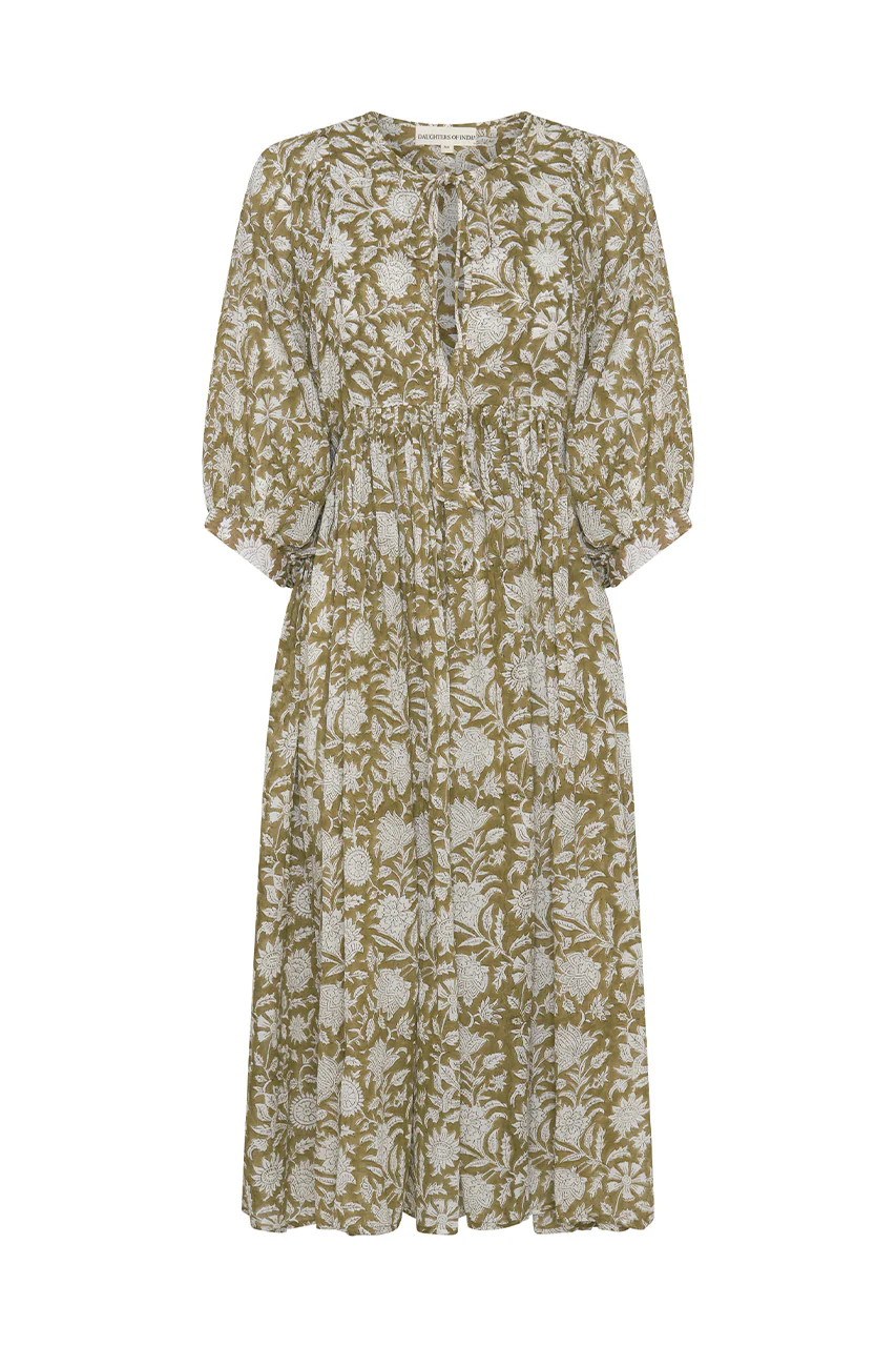 Kyra Midi Dress ~ Olive - Image 10