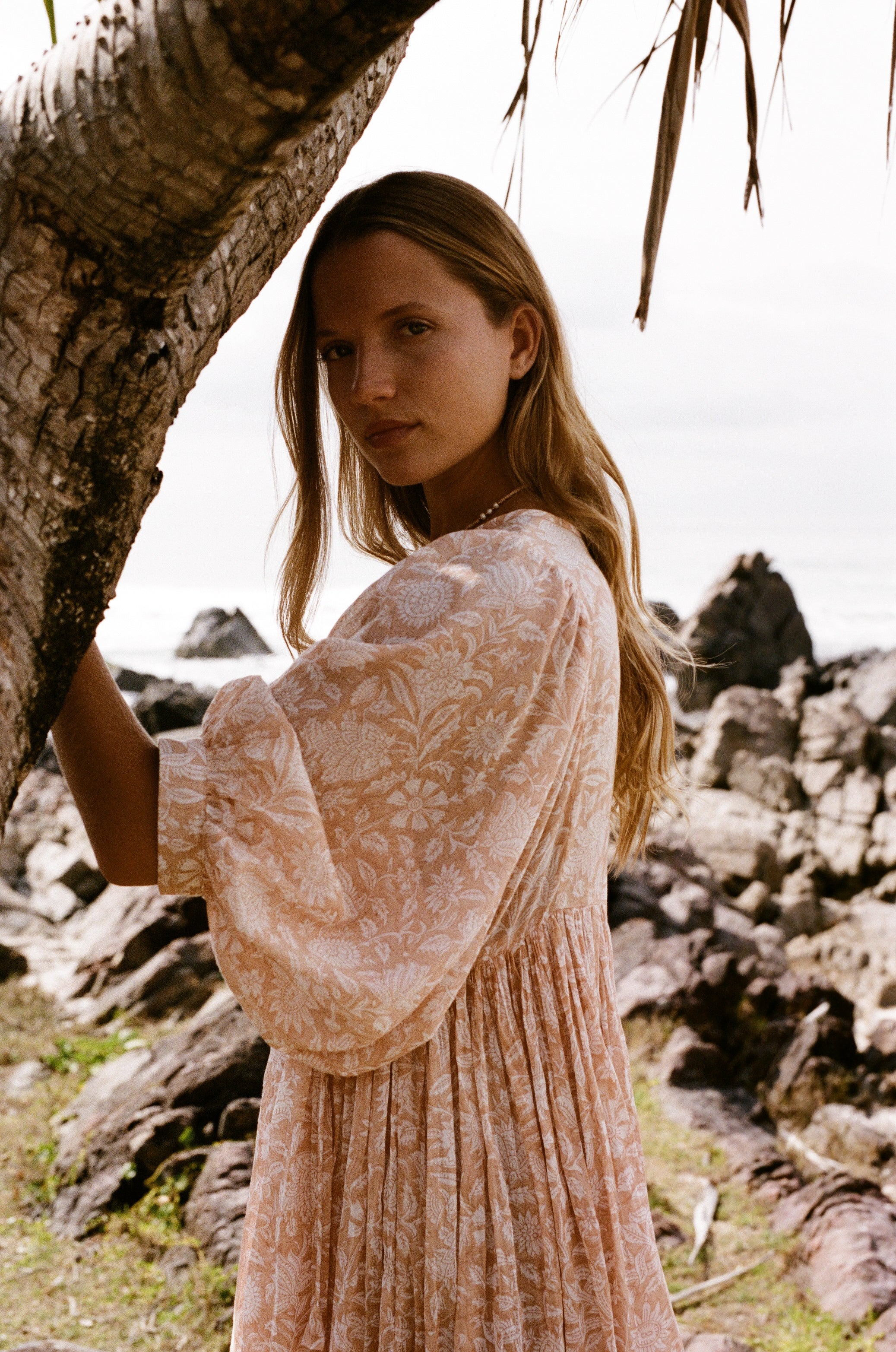 Kyra Mini Dress ~ Apricot Blush - Image 3