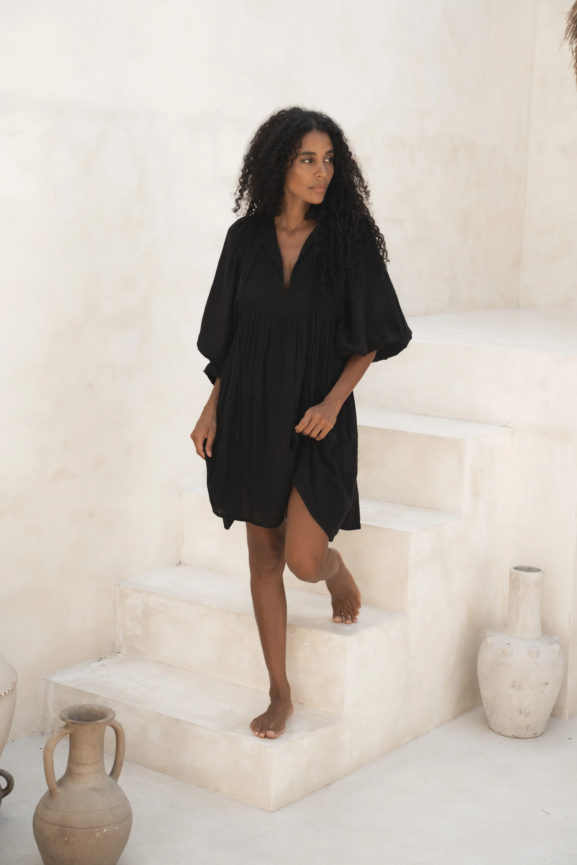 Kyra Mini Dress ~ Black Gauze - Image 5