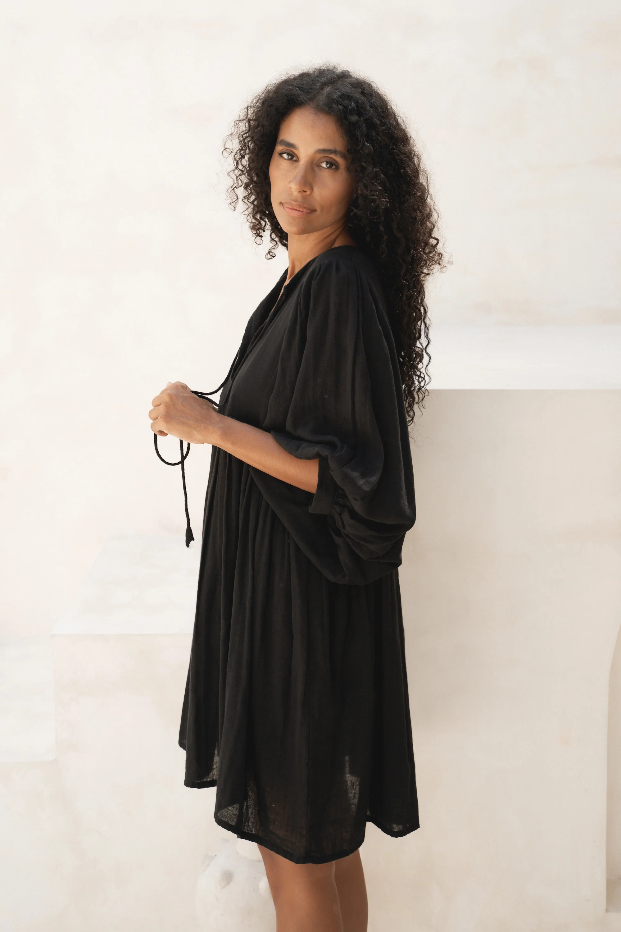 Kyra Mini Dress ~ Black Gauze - Image 6