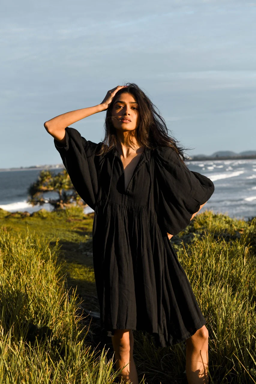 Kyra Mini Dress ~ Black Gauze - Image 8