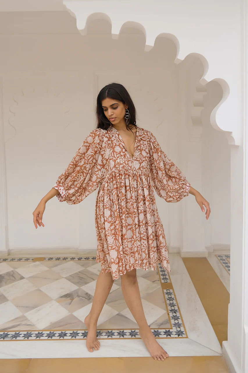 Kyra Mini Dress ~ Caramel - Image 4