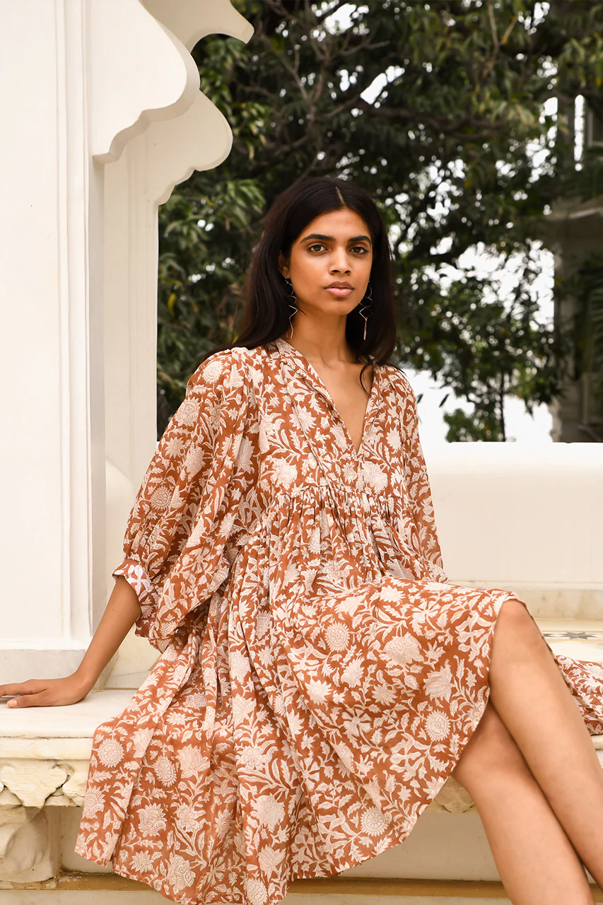 Kyra Mini Dress ~ Caramel - Image 6
