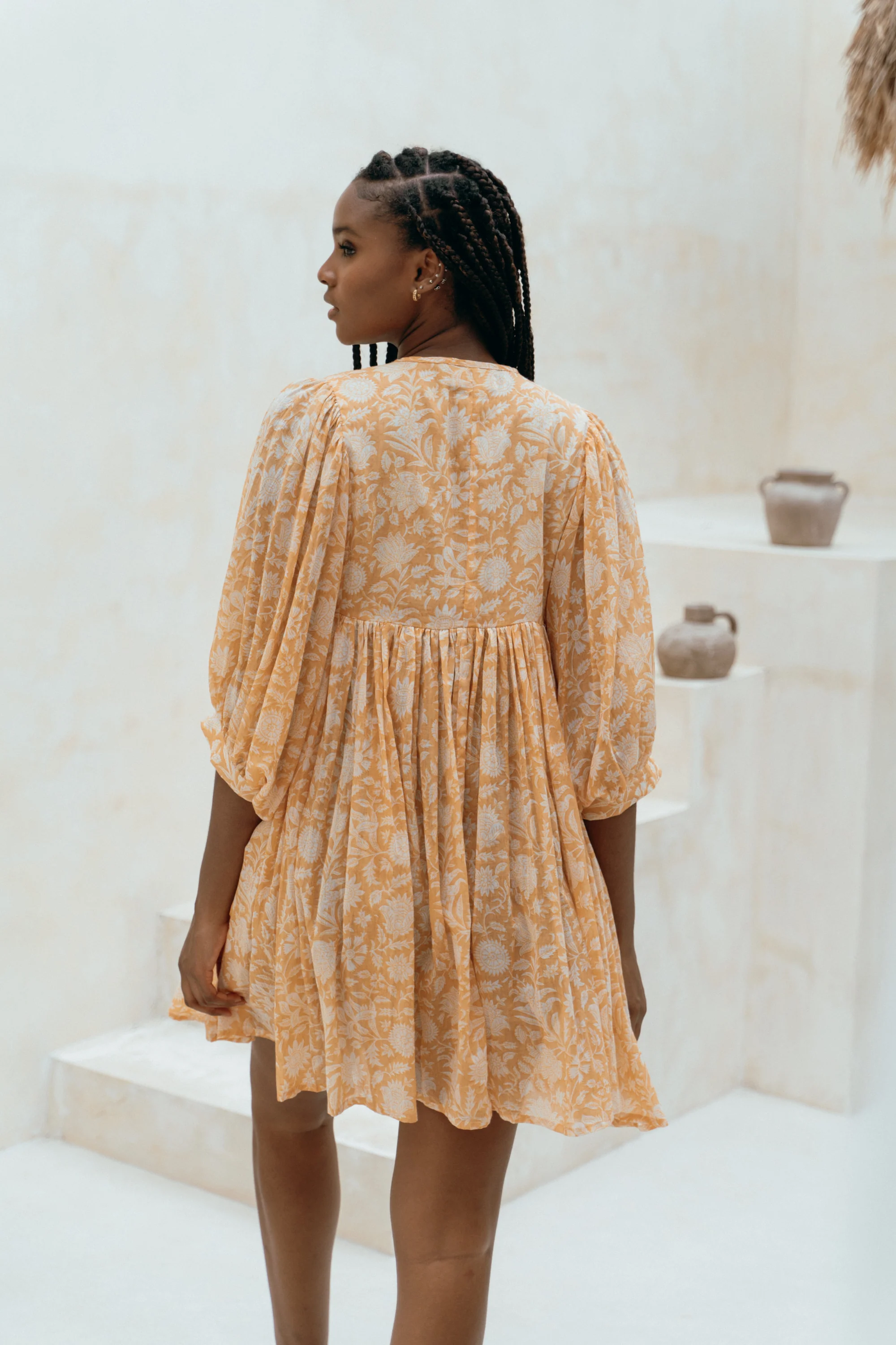 Kyra Mini Dress ~ Tangerine - Image 3