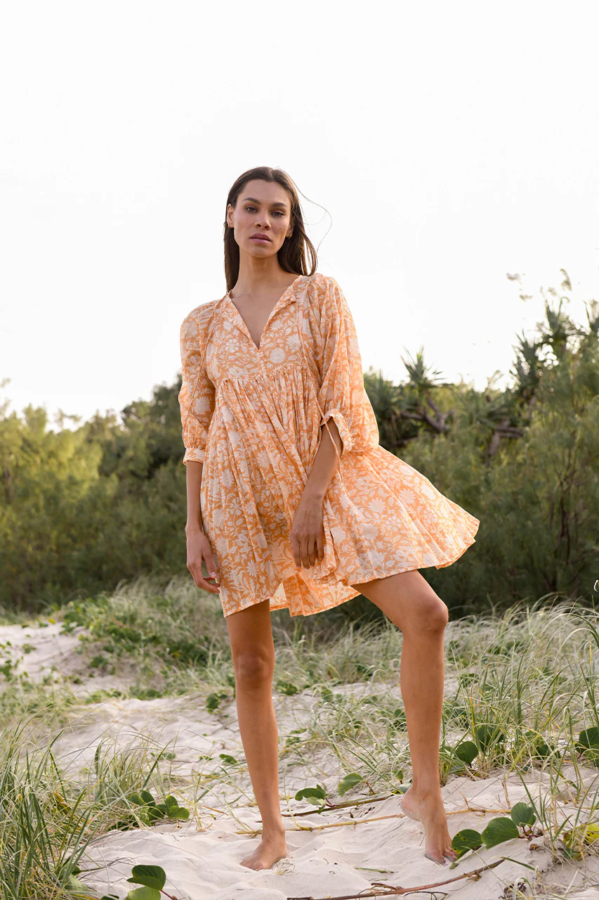 Kyra Mini Dress ~ Tangerine - Image 4