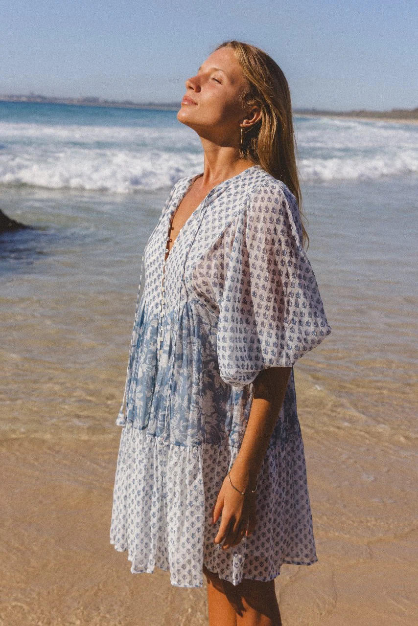 Nora Mini Dress ~ Aquamarine - Image 3