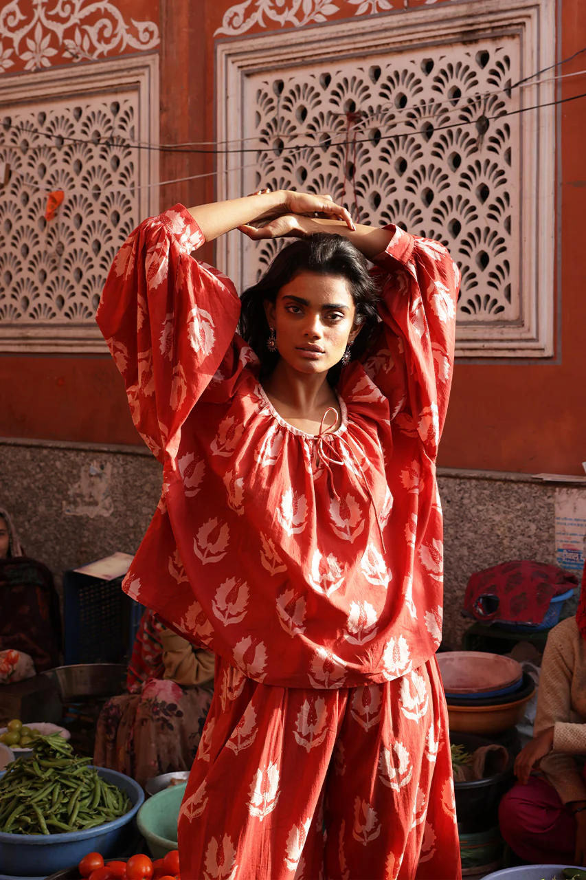 Ria Blouse ~ Ruby Red - Image 6