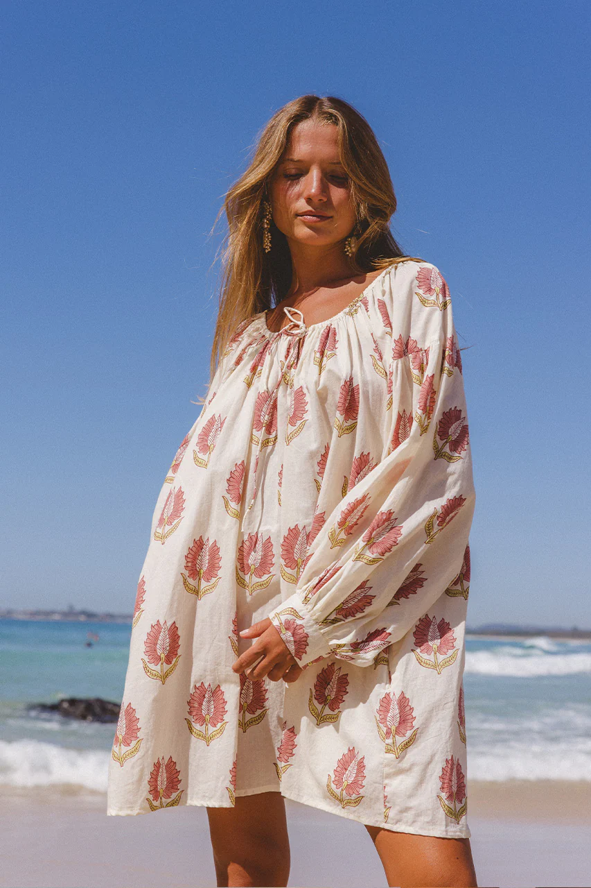 Ria Mini Dress ~ Strawberry Cream - Image 2