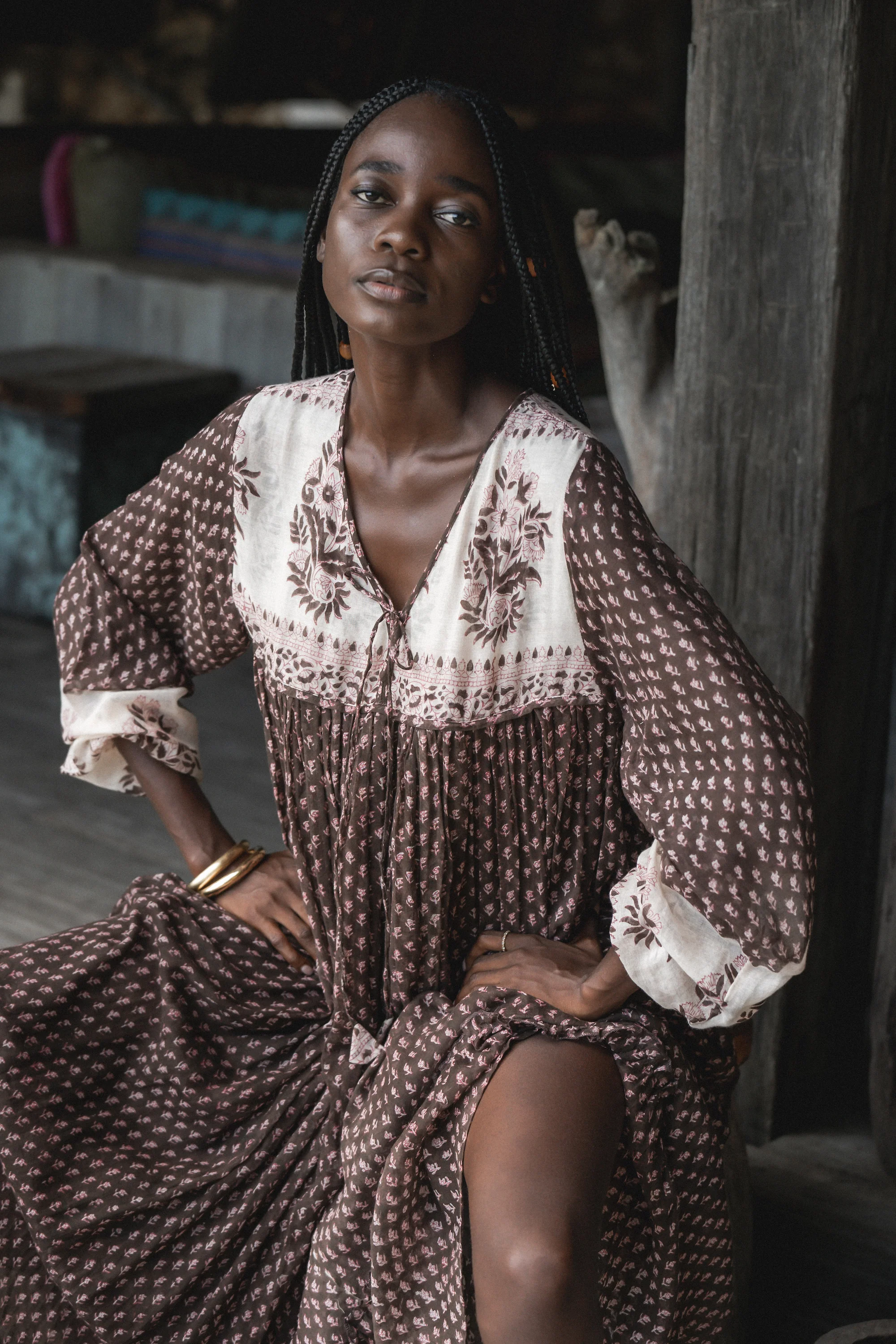 Rooh Maxi Dress ~ Cacao - Image 3