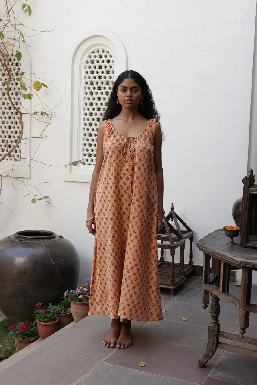 Sundress Midi ~ Peach - Image 11
