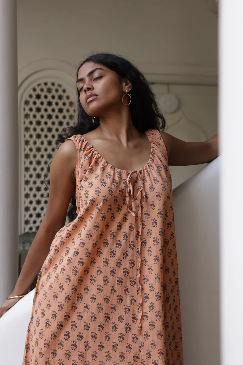 Sundress Midi ~ Peach - Image 8
