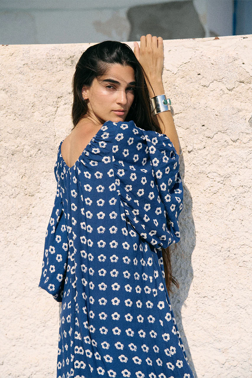 Zahra Midi Dress ~ Indigo - Image 4